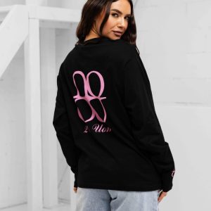 24 Uomo Symbol Longsleeve Shirt Dames Zwart/Roze