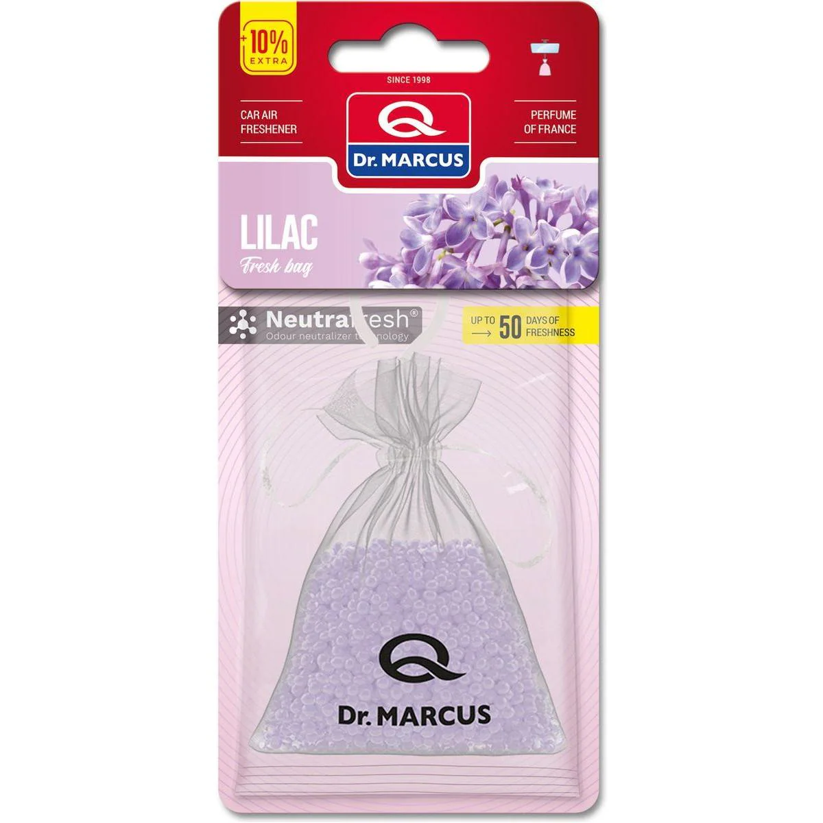 Dr. Marcus Lilac Fresh bag luchtverfrisser met neutrafresh technologie - Geurhanger - Tot 50 dagen geurverspreiding - 20 Gram - Afbeelding 2