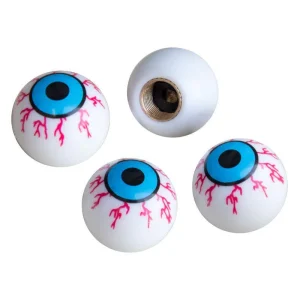 Simoni Racing ventieldoppen Shocking Eyes Wit/Blauw/Rood 4 stuks