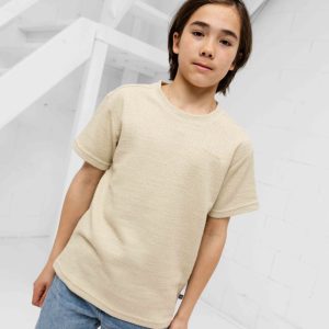 Ballin Amsterdam Boucle T-Shirt Kids Beige