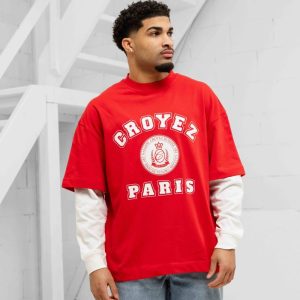 Croyez Bouclier Longsleeve Heren Rood