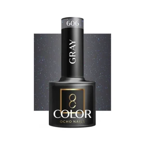 Ocho Nails grijze hybride nagellak 606 Gellak 5 g - Natuursteen-grijs - Professionele gel polish met langdurige glans