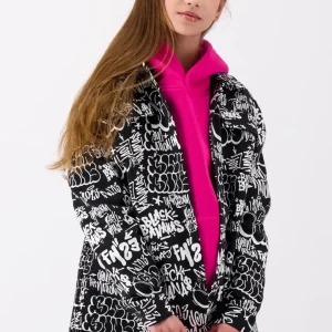 Black Bananas Tag Overshirt Kids Zwart/Wit
