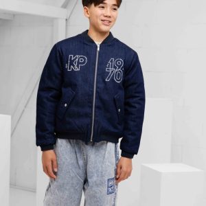 Kenzo Galaxy Embroidered Reversible Jacket Kids Donkerblauw