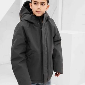 Krakatau Winterjas Kids Donkergrijs