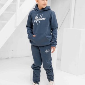 Malelions Essentials Trainingspak Kids Blauw