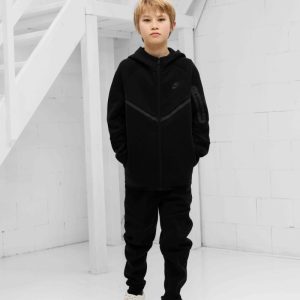 Nike Tech Fleece Trainingspak Kids Zwart