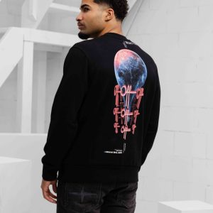 Off The Pitch World Crewneck Heren Zwart