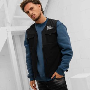 Off The Pitch X Robey Tammy Woven Bi-Stretch Utility Bodywarmer Heren Zwart