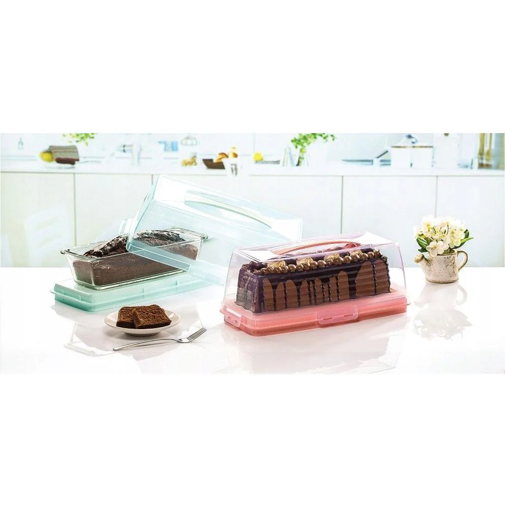 Dunya Lock & Fresh Langwerpige Taartdoos – Taart- en Cake Bewaardoos 36,5 cm – Met Handvat & Vergrendeling – BPA-vrij – Vershouddoos & Taartplateau in Één - Afbeelding 8