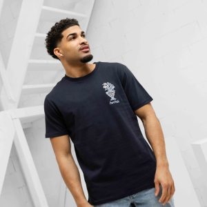 Pure Path Embroidered Vase T-Shirt Heren Donkerblauw