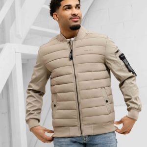 Pure Path Padded Soft Shell Jas Heren Beige
