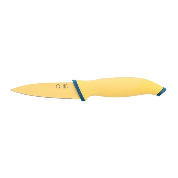 Quid Astral keukenmes 9 cm RVS geel/blauw - Afbeelding 2
