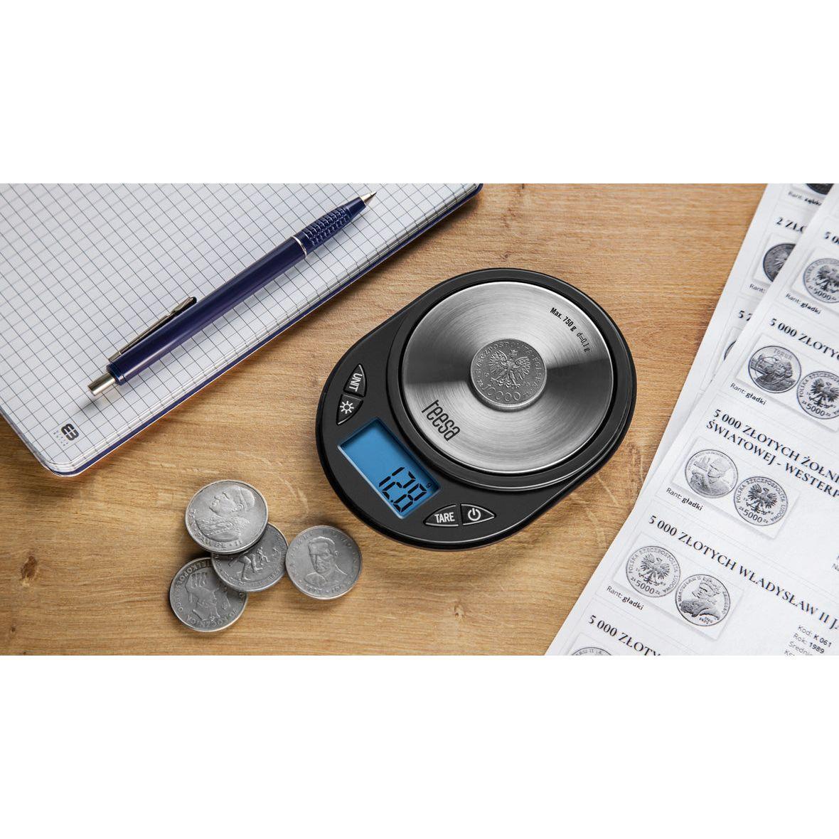 Teesa digitale precisieweegschaal RVS / zwart TSA0807 - Afbeelding 3